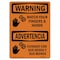 Signmission OSHA WARNING Sign, Watch Your Fingers & Hands Bilingual, 24in X 18in Alum, 18" W, 24" L, Landscape OS-WS-A-1824-L-12892 - alternate 1
